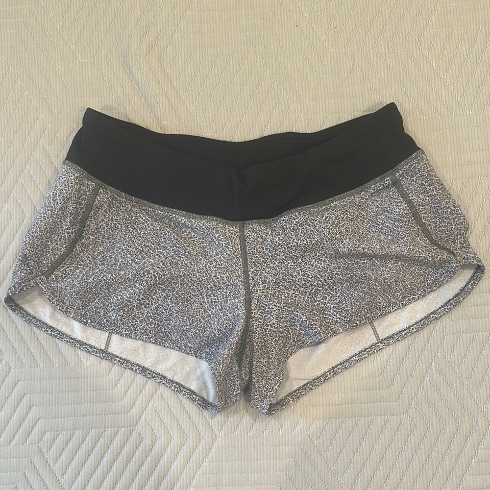 Lululemon Black and Gray Speed Shorts